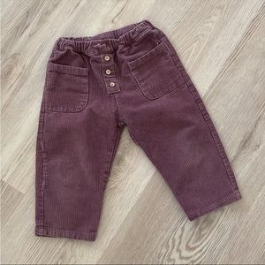 Pre Owned Girls Zara Mauve Pink Corduroy Pants Sz 4-5 Yrs